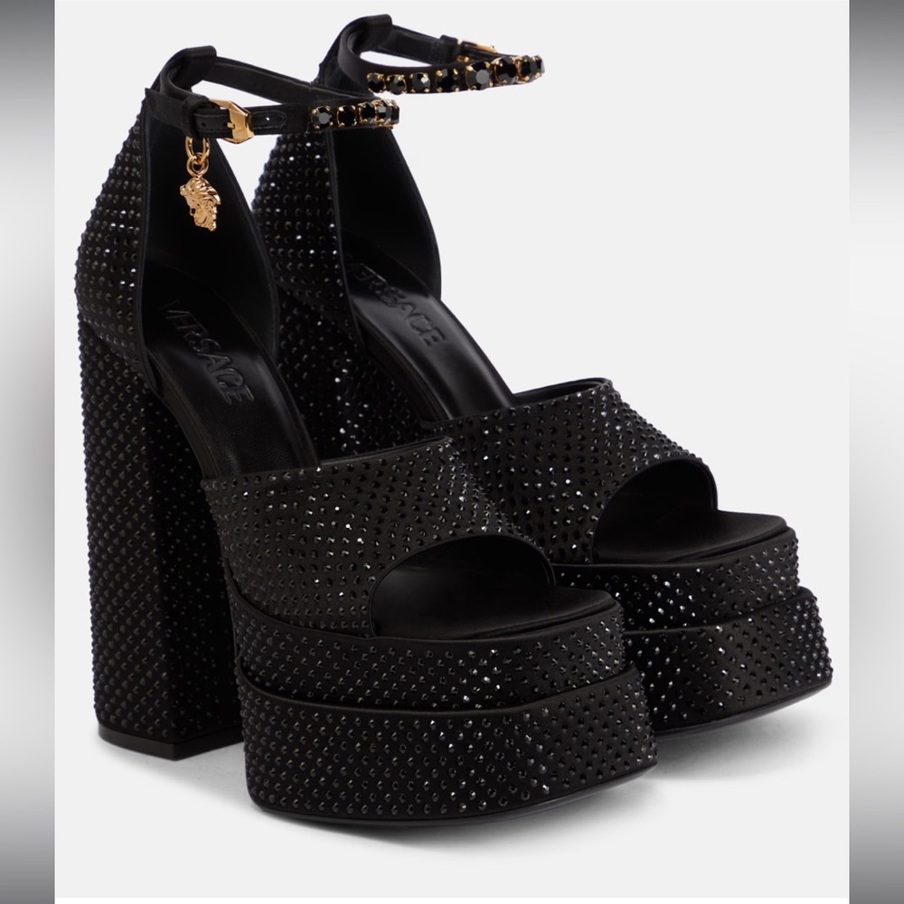 Versace Aevitas Platform Embellished sandals
